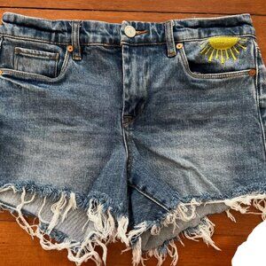 BLANKNYC The Astor Sunshine Rainbow Denim Jean Shorts Sz 28